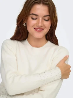 New pearl L/S O-Neck Pearl Pullover Knt Bluser & Skjorter|Strik