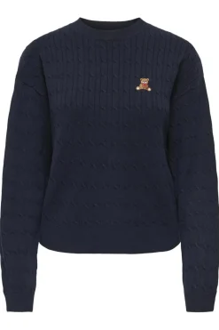 JDY Strik|Bluser & Skjorter<prime Life L/S On Cable Emb Pull Knt