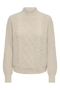Hot sigrid Life L/S Hn Cable Pullover Knt Strik|Bluser & Skjorter