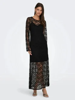 Online silvia L/S Lace Maxi Dress Kjoler