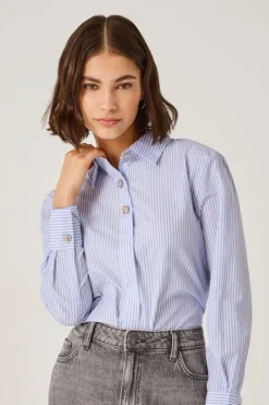 Best soho L/S Loose Striped Shirt Bluser & Skjorter|Ammevenligt Tøj