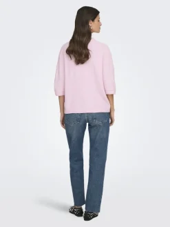 JDY Strik|Bluser & Skjorter<sonja S/S O-Neck Pullover Knt