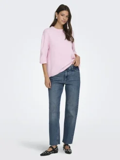 JDY Strik|Bluser & Skjorter<sonja S/S O-Neck Pullover Knt