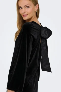 Outlet victory L/S Velvet Bow Dress Kjoler