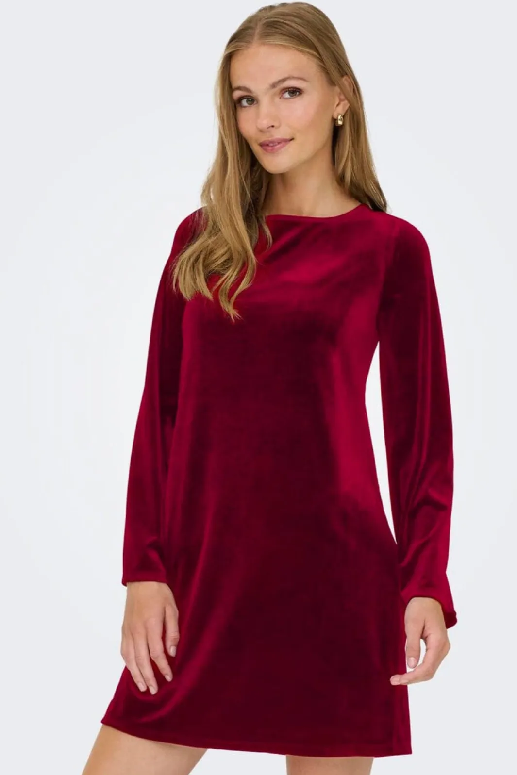 JDY Kjoler<victory L/S Velvet Bow Dress
