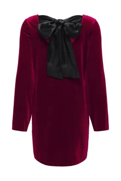 JDY Kjoler<victory L/S Velvet Bow Dress