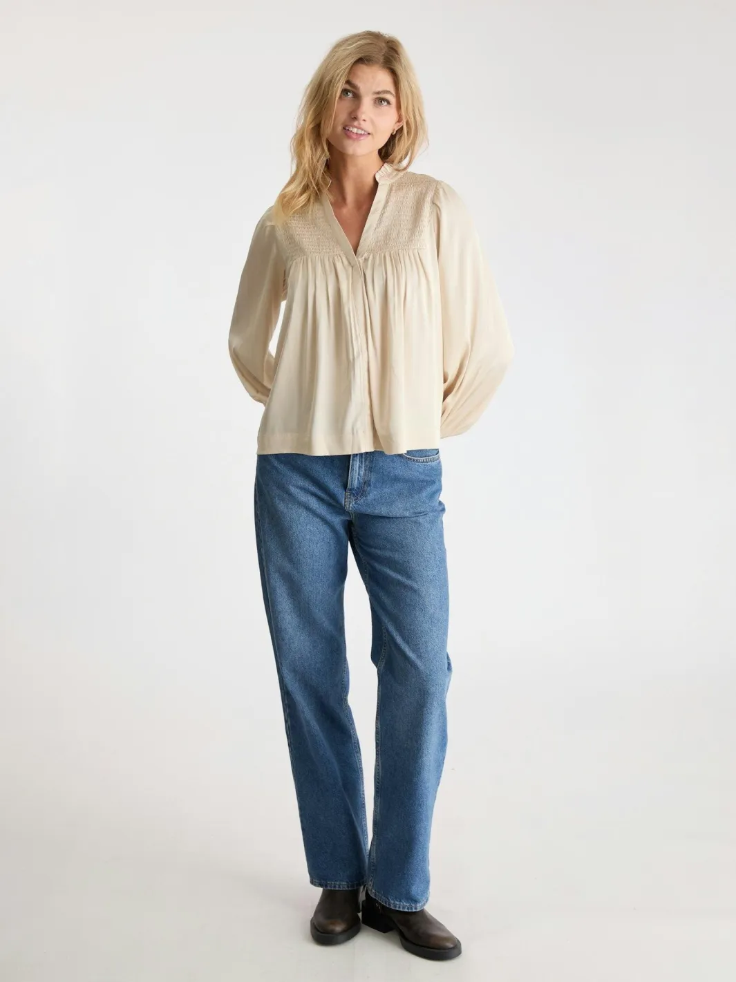 Neo Noir Bluser & Skjorter|Ammevenligt Tøj<Jill Smooth Satin Blouse