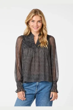 Discount Jilliana Print Blouse 163869 Bluser & Skjorter