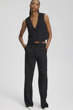 Gestuz Bukser, Jeans & Leggings<JoelleGZ pinstripe MW pants NOOS