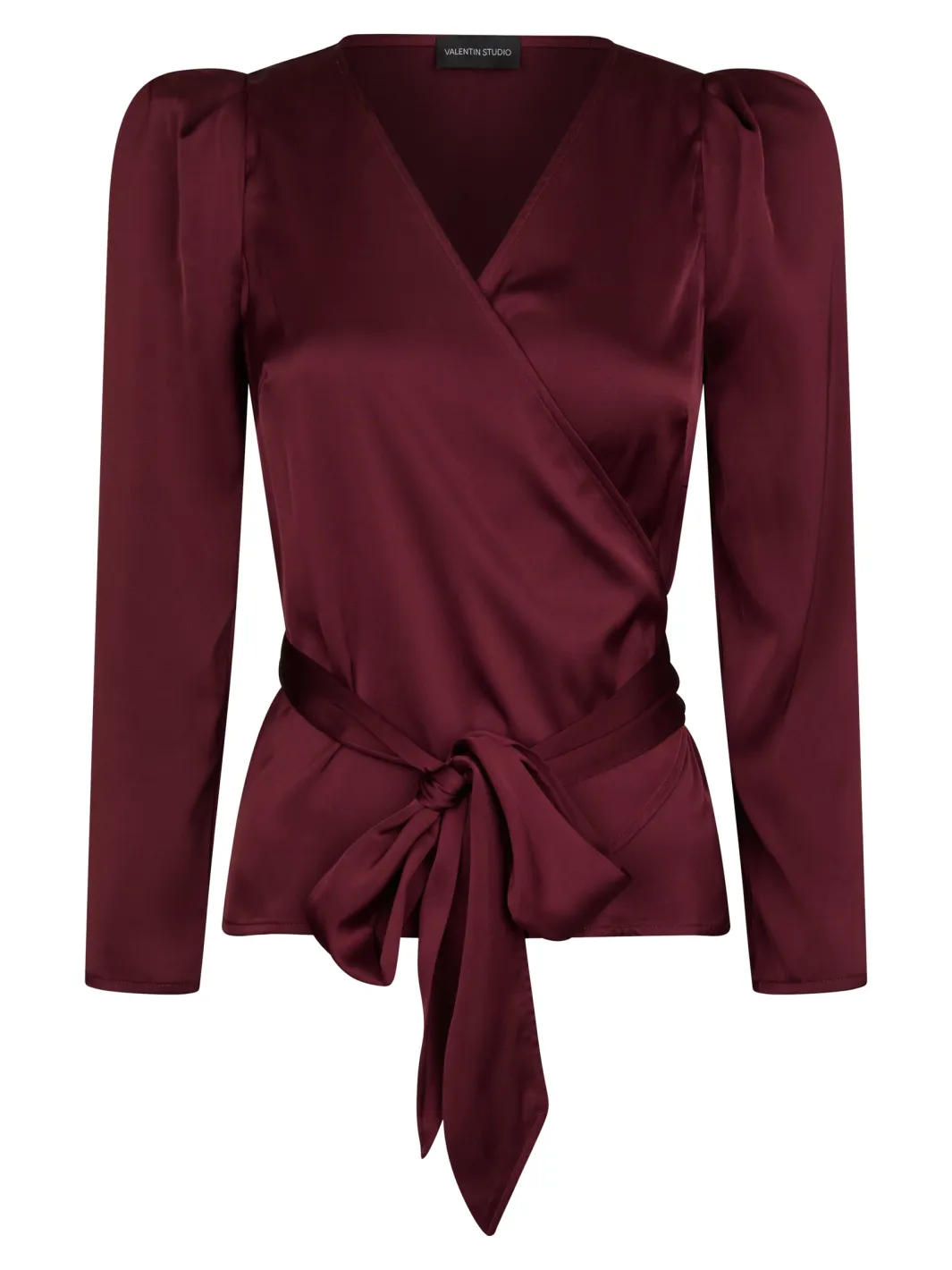 New Josie Solid Satin Blouse 167298 Bluser & Skjorter