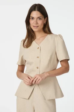 Best Jules Pinstriped Blouse 164812 Bluser & Skjorter|Sæt 🛍️