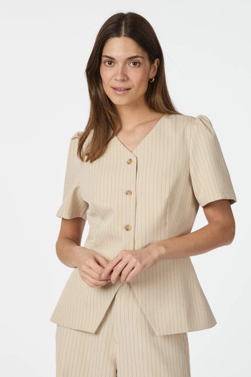 Best Jules Pinstriped Blouse 164812 Bluser & Skjorter|Sæt 🛍️