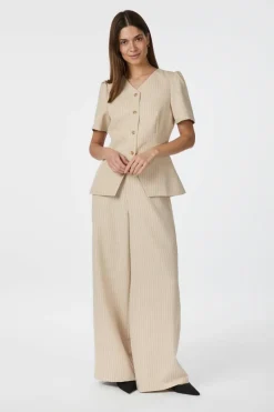 Best Jules Pinstriped Blouse 164812 Bluser & Skjorter|Sæt 🛍️