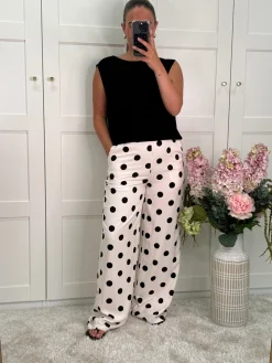Sale Juliana Wide Dot Pants Bukser, Jeans & Leggings