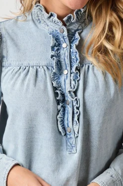 New Justine Denim Shirt 161903 Bluser & Skjorter