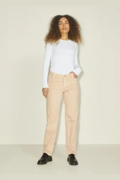 Sale Jxfreya Str Ls Rib Tee Bluser & Skjorter