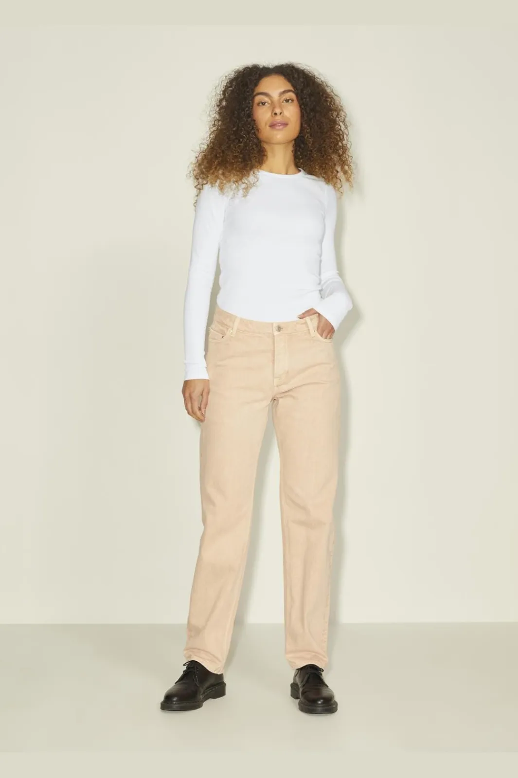 Sale Jxfreya Str Ls Rib Tee Bluser & Skjorter