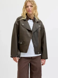 Online Jxfrida Washed Biker Jkt Sn Overtøj & Jakker
