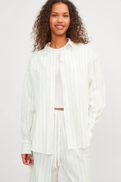 New Jxjamie Ls Rlx Linen Blend Shirt Sn Bluser & Skjorter