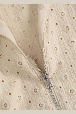 Online Jxselma Broderie Anglaise Zip Top Sæt 🛍️|T-Shirts & Toppe