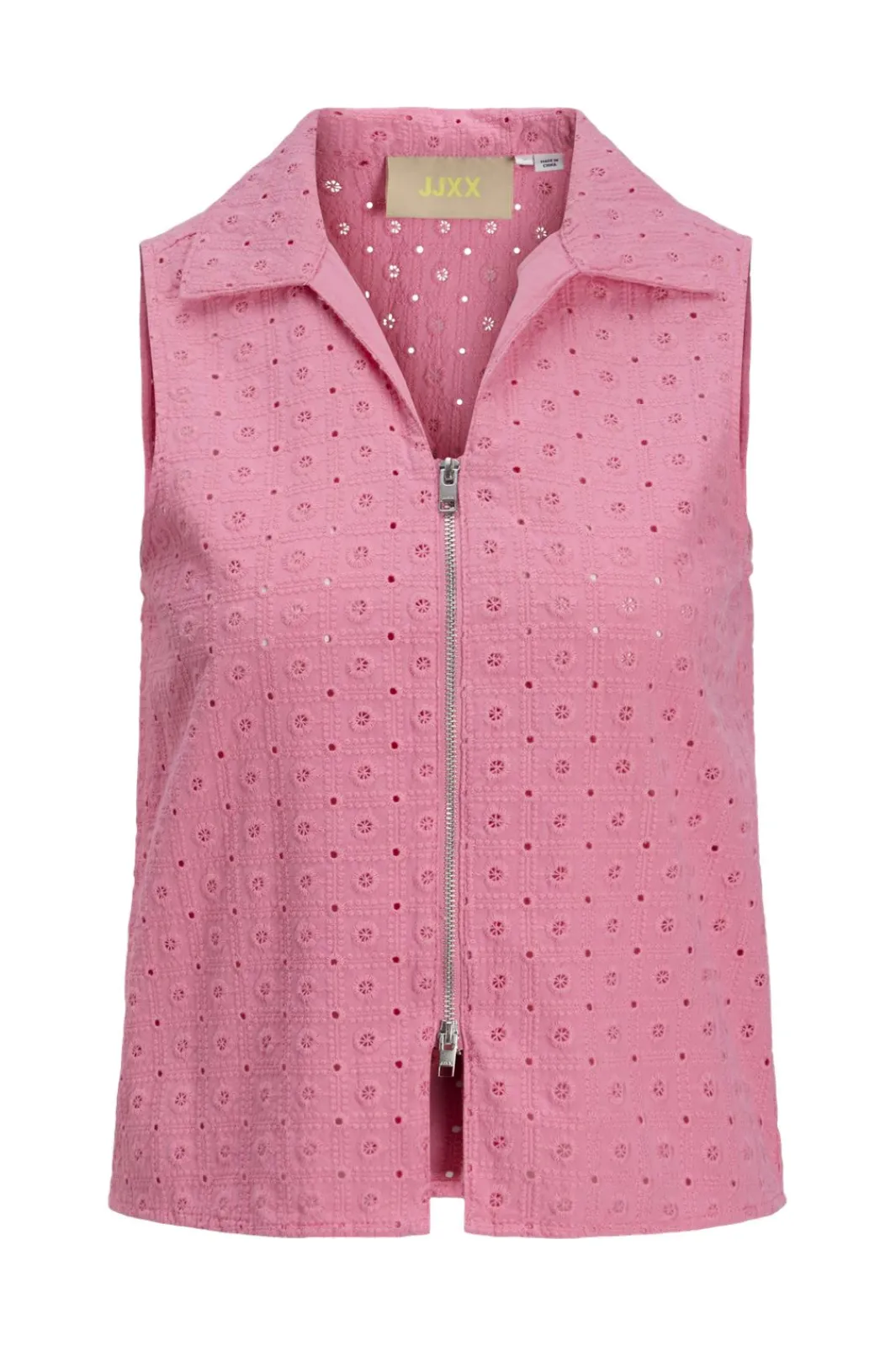 Clearance Jxselma Broderie Anglaise Zip Top Sæt 🛍️|T-Shirts & Toppe