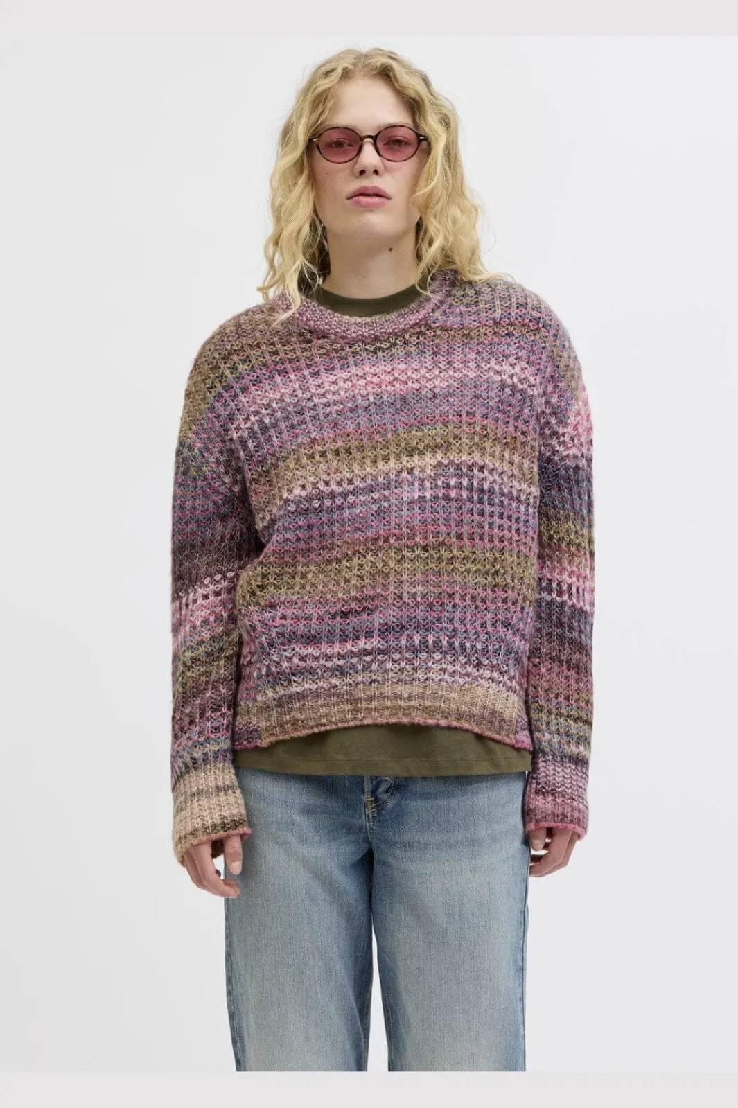 Clearance Jxsimone Space Dye Crew Neck Knit Sn Strik|Bluser & Skjorter