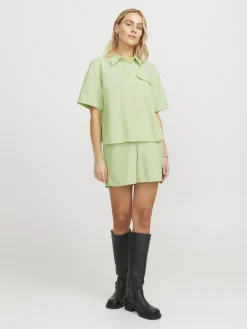 Jxsiva Oxford Ss Pocket Shirt Bluser & Skjorter|Sæt 🛍️