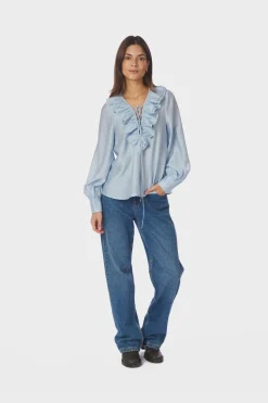 Online Katarina Crepe Ruffle Blouse 166497 Bluser & Skjorter