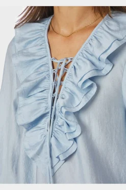 Online Katarina Crepe Ruffle Blouse 166497 Bluser & Skjorter