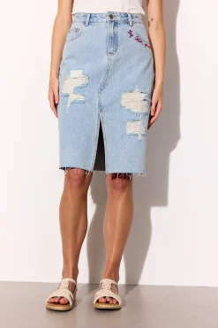 Hunkøn Nederdele<Kenna Denim Skirt 26021