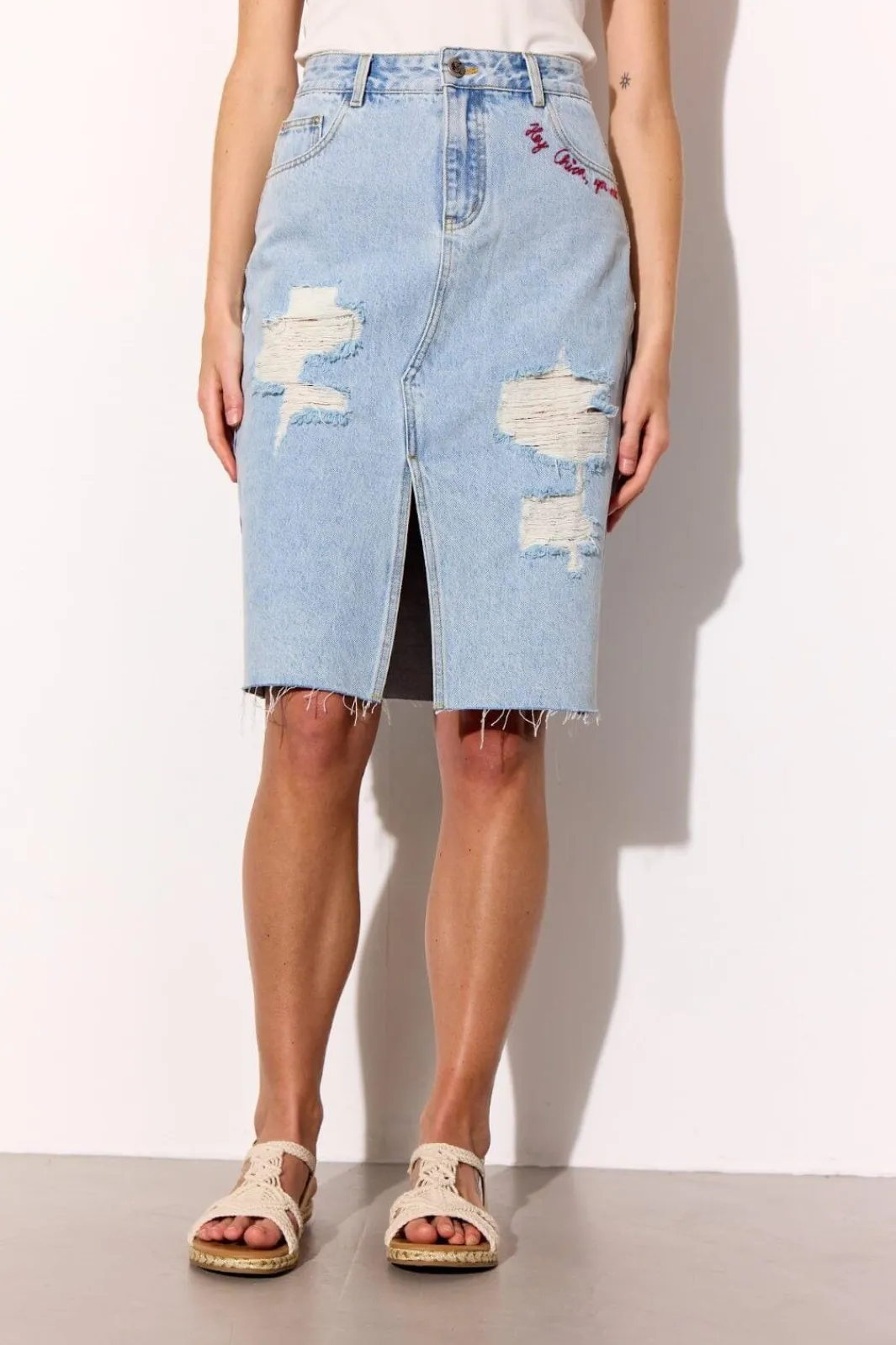 Hunkøn Nederdele<Kenna Denim Skirt 26021