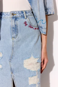 Hunkøn Nederdele<Kenna Denim Skirt 26021