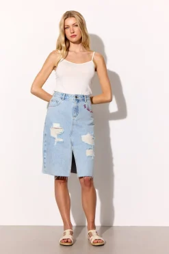 Hunkøn Nederdele<Kenna Denim Skirt 26021