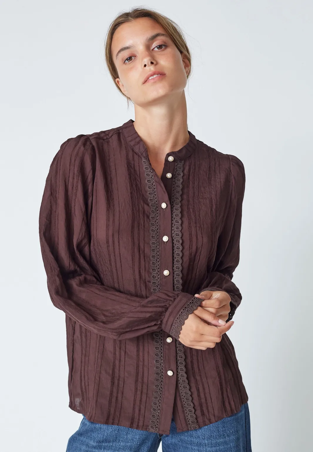 Outlet Kesicc Lace Shirt 35960 Bluser & Skjorter|Ammevenligt Tøj