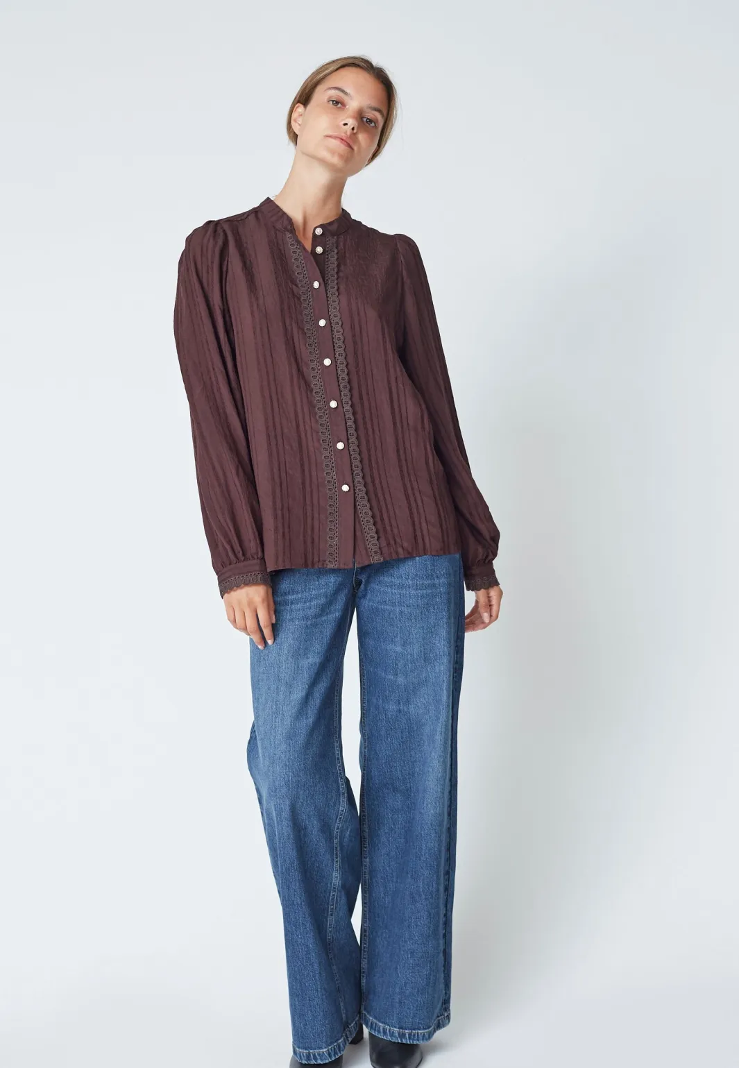 Outlet Kesicc Lace Shirt 35960 Bluser & Skjorter|Ammevenligt Tøj