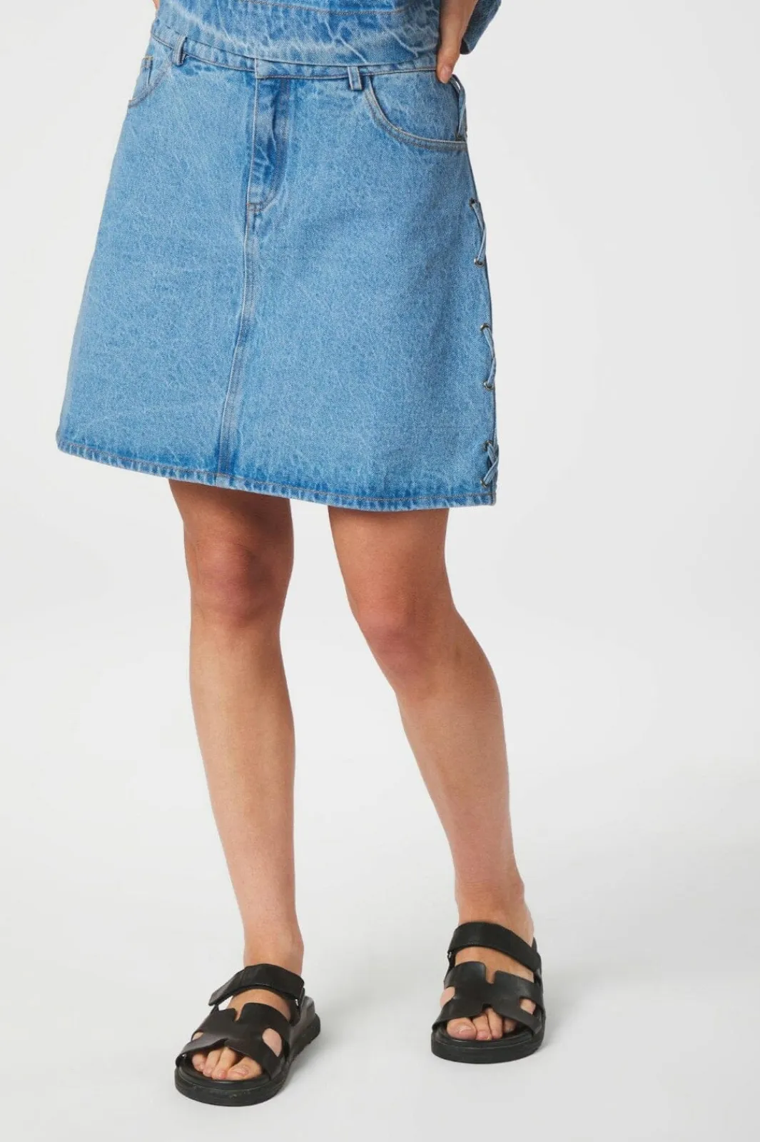 Neo Noir Sæt 🛍️|Nederdele<Kessia Braid Skirt 165509