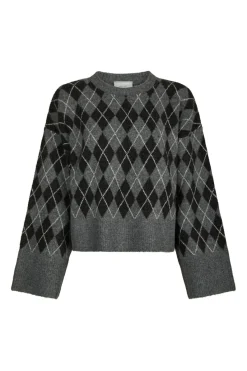 Neo Noir Strik|Bluser & Skjorter<Kick Check Knit Blouse 165204