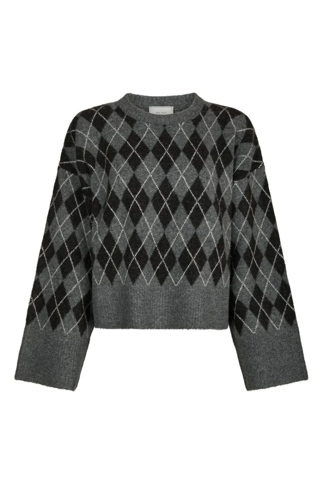 Neo Noir Strik|Bluser & Skjorter<Kick Check Knit Blouse 165204