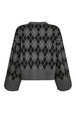 Neo Noir Strik|Bluser & Skjorter<Kick Check Knit Blouse 165204