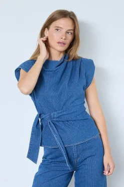 Best Kimmycc Pleat Top 45001 Sæt 🛍️|T-Shirts & Toppe