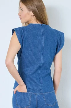 Best Kimmycc Pleat Top 45001 Sæt 🛍️|T-Shirts & Toppe