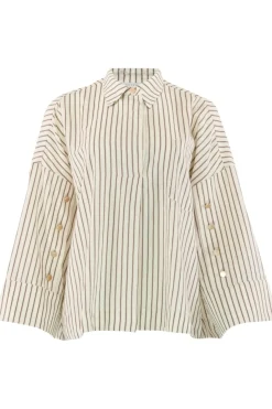 Clearance Klara L/S Brown Stripe 14986 Bluser & Skjorter