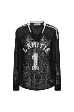 Haute L'Amitié Bluser & Skjorter<Lace Football V- Blouse HL10468