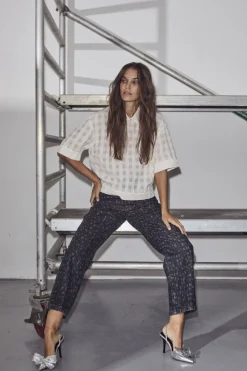 Discount L'Amitié Crop Logo Jeans HL10020 Bukser, Jeans & Leggings