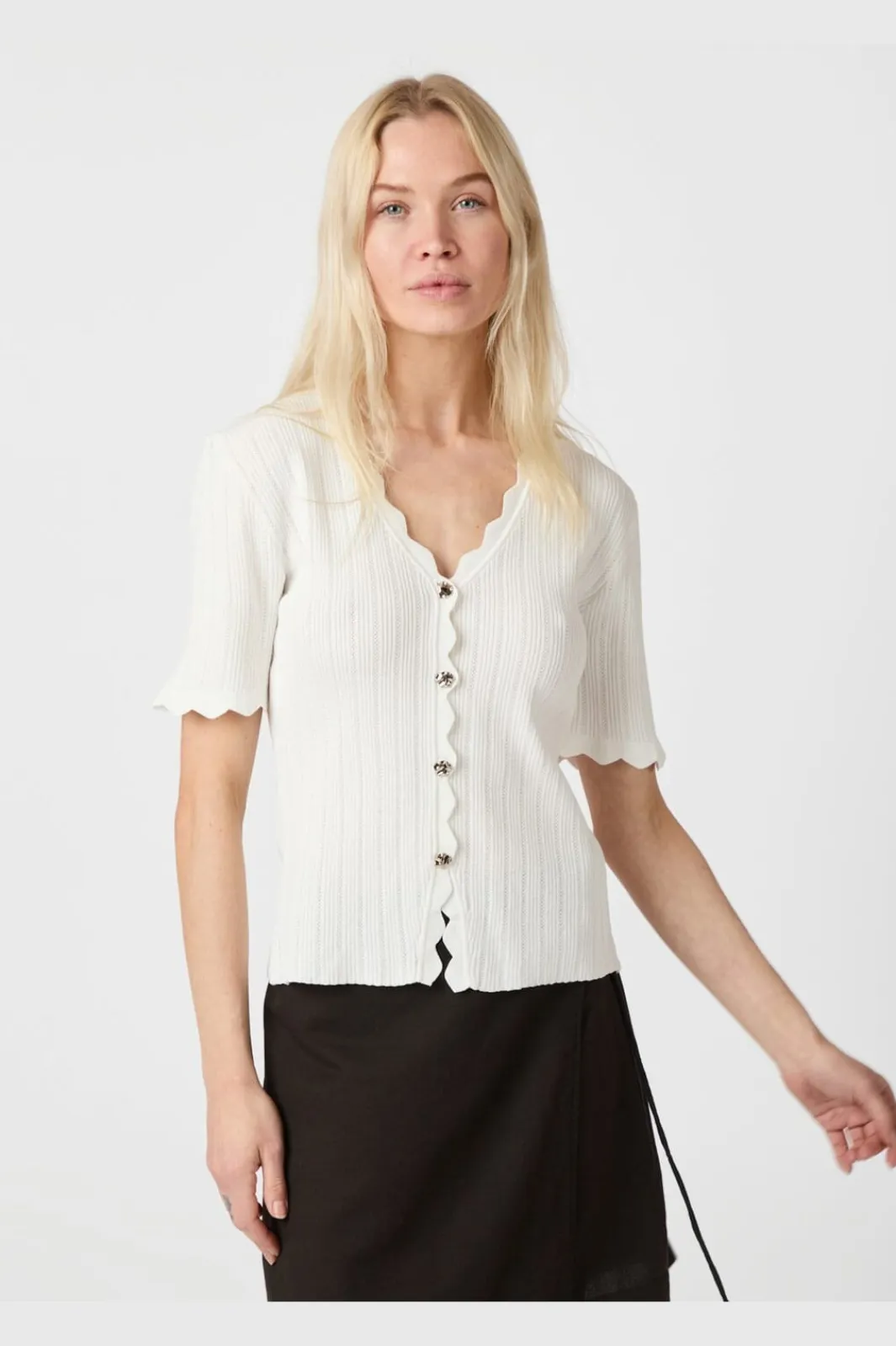 Hot Larifa Stitch Knit Tee 165311 Bluser & Skjorter|Strik