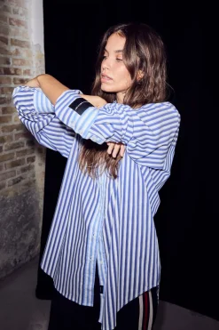 Online Lark Mix Stripe Shirt HL10480 Bluser & Skjorter|Ammevenligt Tøj