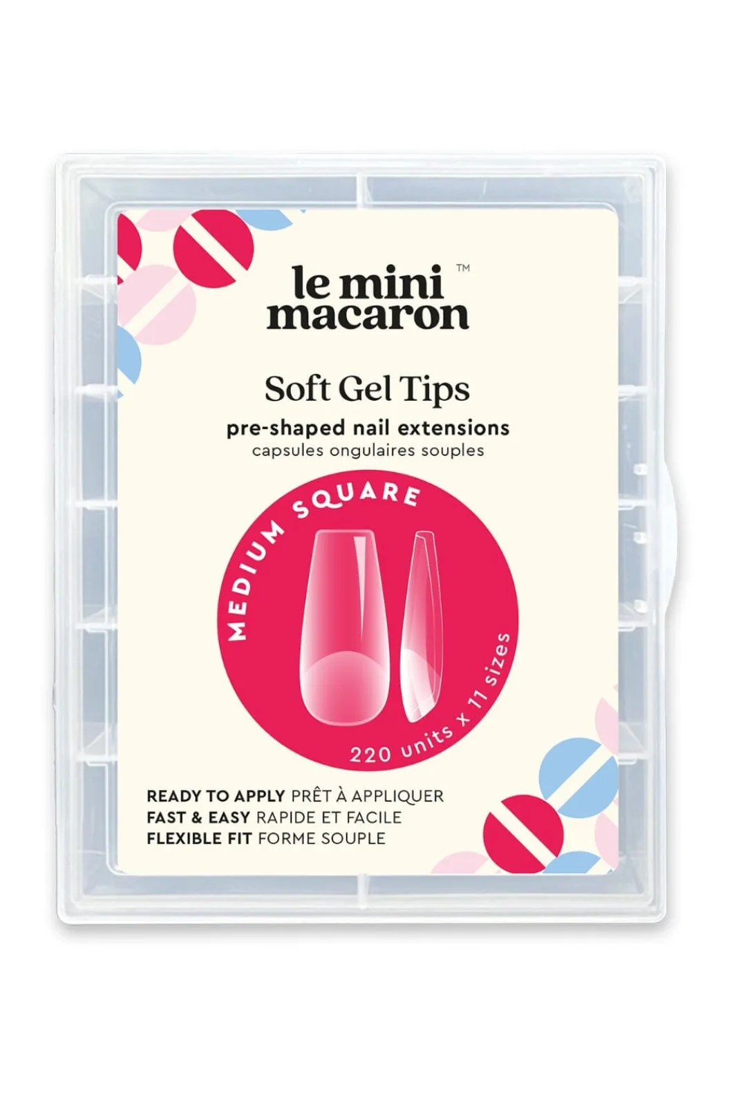 Outlet Le Gel Nail Tips (220 Stk) GNT006 Negle Ting