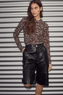 Haute L'Amitié Shorts<Leather Bermudas HL10207