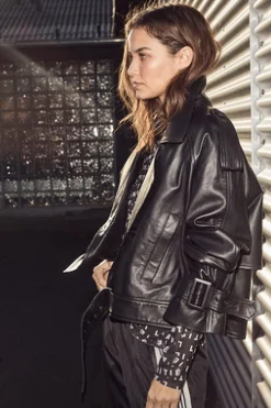 Haute L'Amitié Overtøj & Jakker<Leather Trench Jacket HL10165