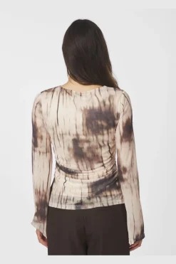 Sale Lenida Faded Mesh Blouse 167053 Bluser & Skjorter